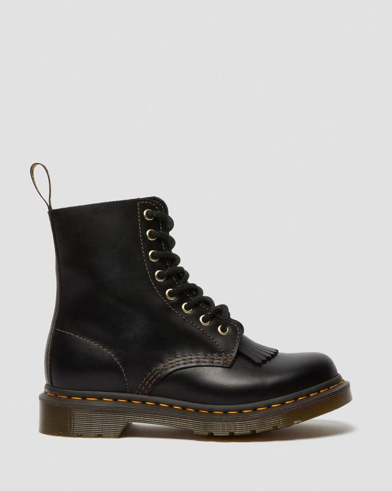 Botines Dr Martens 1460 Pascal Abruzzo Cuero Mujer Negros | MX 8TCE